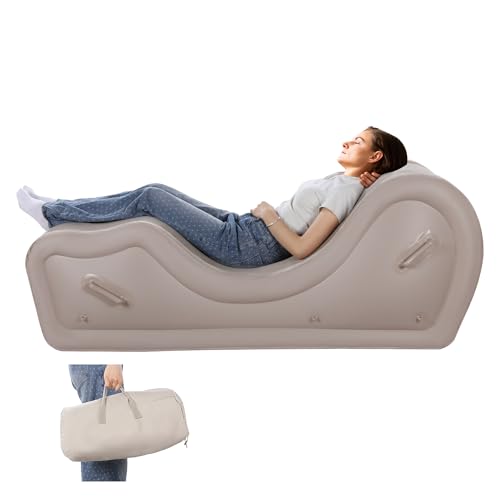 BALAPET Aufblasbarer Chaiselongue-Sessel, Lesesessel für den Innen- und Außenbereich, Zero Gravity Chaiseliege, ergonomische Positionierung für bessere Entspannung, Wohnzimmer, Lounge, Sofa zum Lesen,