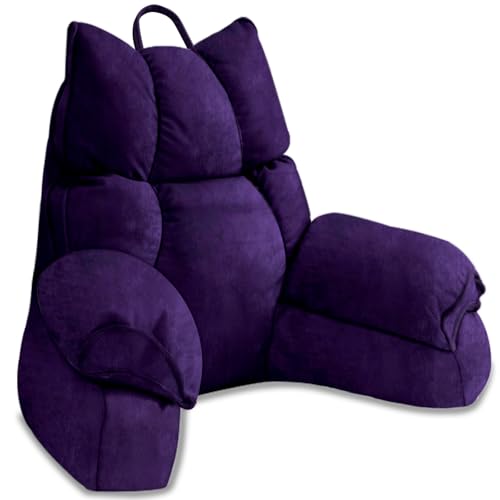 SOOYUZXXED Lesekissen für Bett und Sofa，Rückenkissen für Bett，Lesekissen mit Rückenlehne für Erwachsene ，Bequem zum Sitzen, Lesen & Fernsehen in Boden oder Sofa（Lila，67 * 30cm）