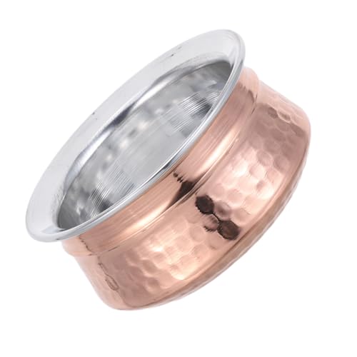 Angoily Indische Curry-schale Metall Gehämmert Vielseitige Servierschale für Reis Gemüse Party Geschirr Authentisch Robust für Zuhause Restaurant Indische Gerichte