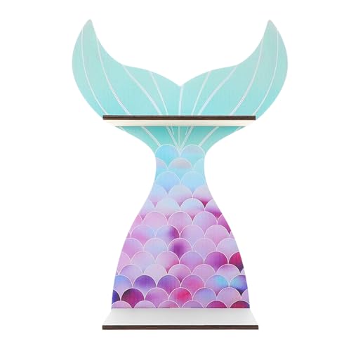NULYLU Meerjungfrauen Wandregal 30x22cm Mehrstufiges Hängendes Schweberegal für Kinderzimmer Schlafzimmerdeko Multifunktionale Wanddekoration
