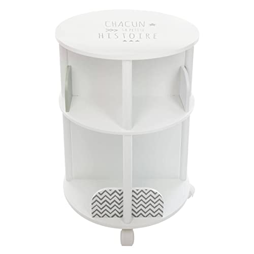 Atmosphera - Kinderbücherregal rund - weiß und grau H 59 cm - Grau