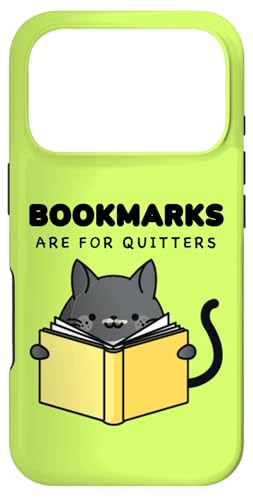 Hülle für iPhone 17 Pro Lesezeichen sind für Quitters – niedliche Katze, die EIN Buch lesen