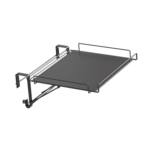 Schranktür-Aufbewahrungsregal, Hängeregal aus Edelstahl, Küchenzubehör für Arbeitsplatte & Schrank- Schwarz