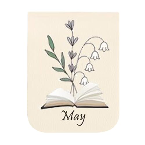 Magnetisches Lesezeichen – Lesezeichen aus Kunstleder | -Design | Vintage-Stil aus PU | starker Magnetclip | dünner Halt | Seiten Bücher Bücher Notizbücher