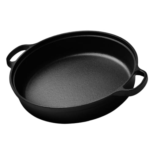 Amosfun Gusseisen Kochtopf ohne Beschichtung Vielseitig Einsetzbar für Eintöpfe Suppen und Grillgerichte für Zuhause Restaurants und Outdoor Aktivitäten