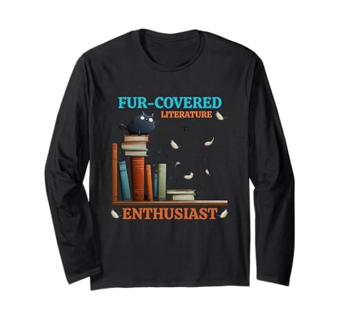 Fur Covered Literature Enthusiast Langarmshirt
