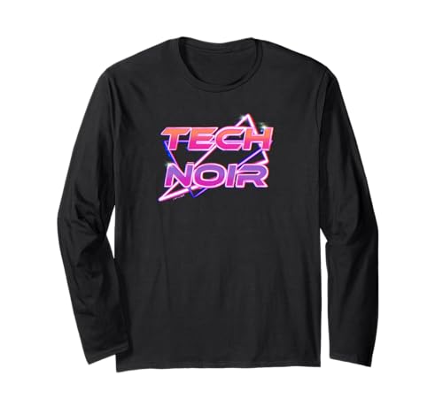 Cyberpunk Tech Schwarz Vaporwave Langarmshirt