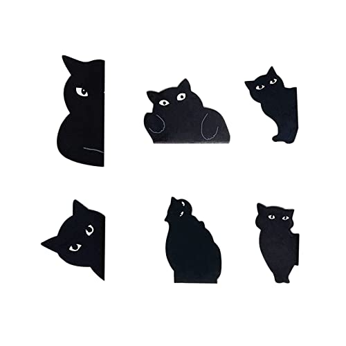 Andiker 6 Stück Magnetische Lesezeichen - Niedliche Katze, Kinder Magnet - Geschenk für Studenten, Lehrer, Katzenliebhaber