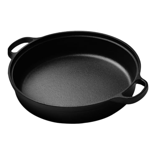 Alipis Unbeschichteter Wok Kochtöpfe Induktion Stock Pot gießen Hütte alter Brattopf im japanischen Stil Kochtopf nicht klebriges Kochgeschirr Hängepfanne für zu Hause Eisen Black