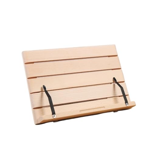 Lesebuchhalter, Lese-Bücherregal, Freihändig Verstellbares Massivholz-Rezept-Bücherregal Mit Seitenklammern Kochbuchhalter Buchständer