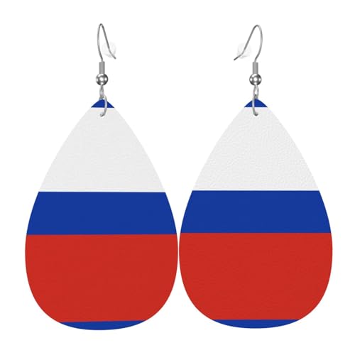 Hängeohrringe mit russischer Flagge, leicht, perfekt als Weihnachts- oder Valentinstagsgeschenk