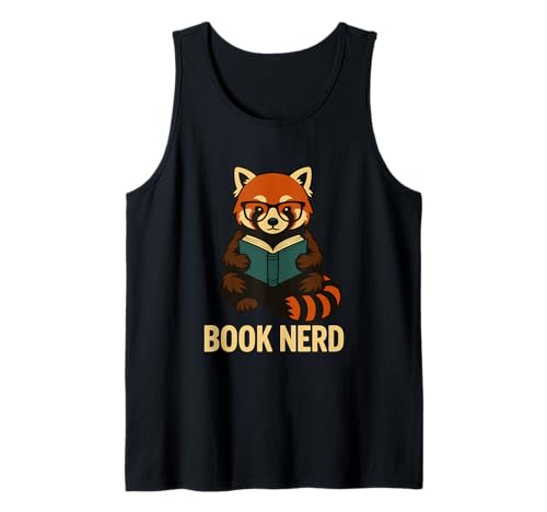 Buch-Nerd Red Panda liest Grafik Tank Top