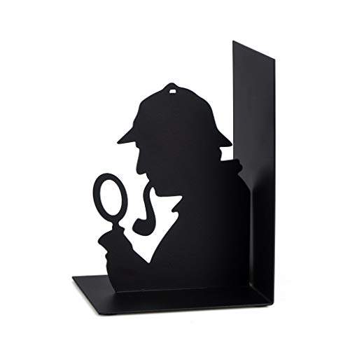 balvi - Sherlock Schwarze Buchstützte aus Metall. Originelles Design