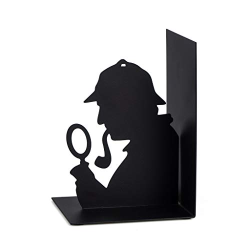 balvi - Sherlock Schwarze Buchstützte aus Metall. Originelles Design