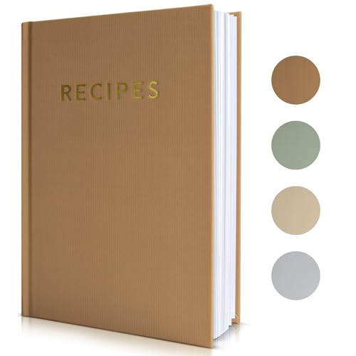 ZICOTO Ästhetisches Blanko-Rezeptbuch mit wasserdichtem Einband – das perfekte Rezept-Notizbuch zum Einschreiben Ihrer eigenen Rezepte – schönes leeres Kochbuch zum Organisieren Ihrer Rezepte