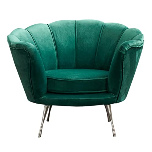 KAWOLA Clubsessel Cocktailsessel Samt Sessel Narla Ohrensessel Lesesessel Polstersessel Loungesessel Retro Sessel grün