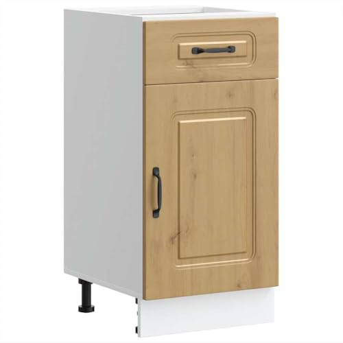 XHNIFBN Küchenunterschrank Kalmar 40 x 46 x 81,5 cm Artisan-Eiche Holzwerkstoff mit Schublade verstellbare Füße platzsparender Mehrzweckschrank robuste Küchenmöbel für Küche Esszimmer Flur