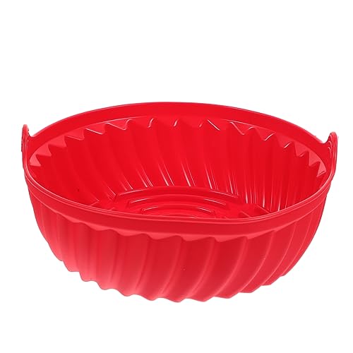 KICHOUSE Silikonmatte Backform Einlagen Tablett Air Fryer Silikontopf Hitzebeständige Silikonschüssel Air Fryer Silikonmatte Küchen Kochmatte Lebensmittel Kochmatte Air Fryer