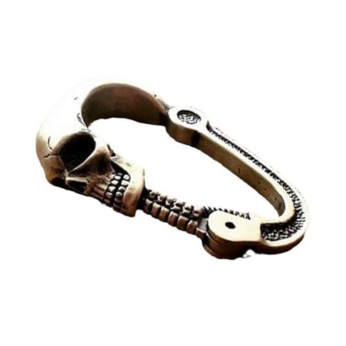 CLUCH CHARABINER Clip - Cool Carabiner Skull Gothic Carabiners Schlüsselkette | Schwere Metall-Schlüsselkette mit rostfreier Oberfläche, Schlüssel zum Klettern, Camping