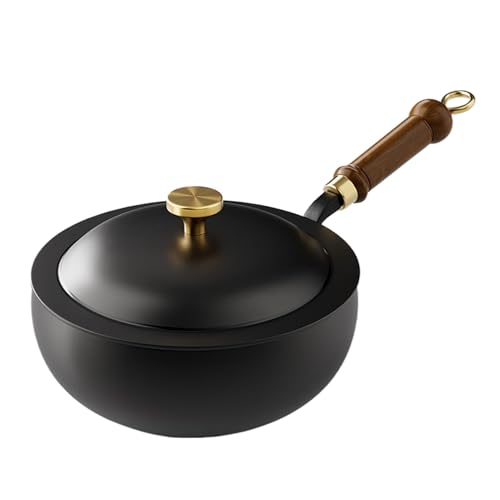 Sauce Pan - Vielseitiges Kochgeschirr Für Herd | Küchentöpfe Topf Non -Stick, Eisenkochgeschirr Mit Holzgriff, Ofen -sichere Küchenartikel Für Zuhause, Wohnung, Camping Und Restaurant
