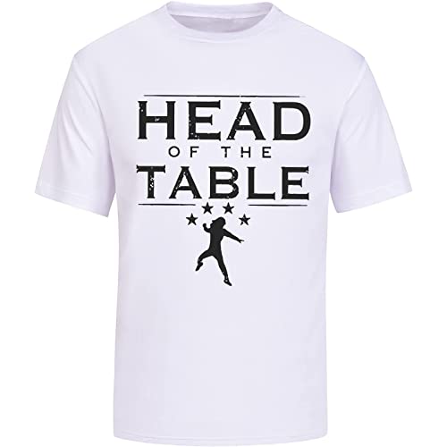 Roman Reigns Head of The Table Men's Cotton T-Shirt White Shirt Top Tee S