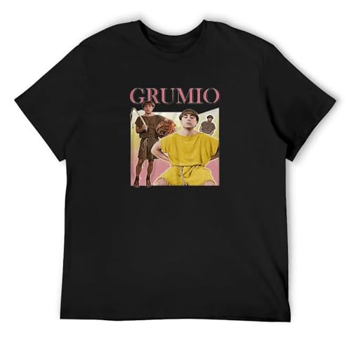 Grumio Plebs Roman Comedy Marcus Aurelius Gifts Tele Comedy Unisex T-Shirt Printed Tee Graphic Top Men Black Shirt XXL