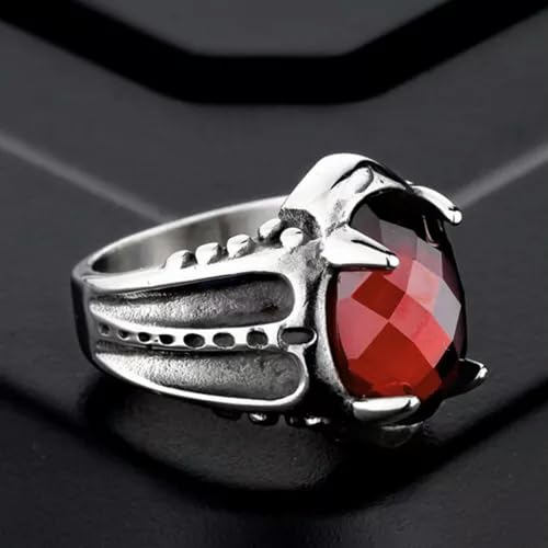 Titanstahlring Roman Noble OL Edelstein Herren- und Damenring-Stahl-7