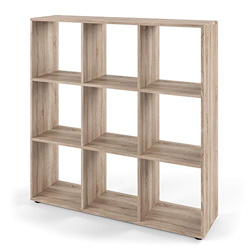 Vicco Raumteiler Nove, stehendes Bücherregal, Sonoma, 104 x 108 cm