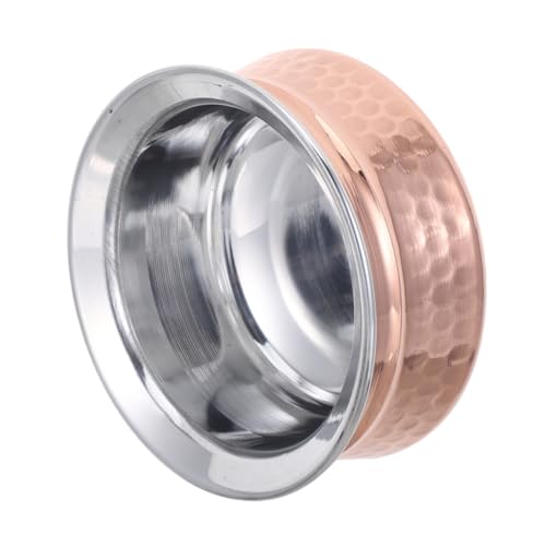 Hoement Indische Servierschale Metall Gehämmert Vielseitige Schüssel für Reis Curry Suppen Mikrowellen Spülmaschinenfest Stabiles Party Alltagsgeschirr für Familienessen