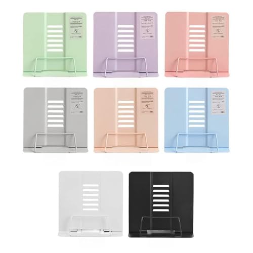 ZIXINNKC Buchhalter aus Stahl, verstellbar, sechs Winkel, Bücherständer, Bücherregal, Dokumentenhalter, tolles Lesegerät für Dokumente, Kochbücher, Tablets, 1 Stück, weiß