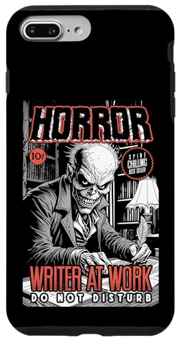 Hülle für iPhone 7 Plus/8 Plus Horror Writer at Work Funny Autor Novelist Scary Book Cover