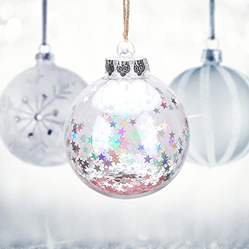 AKLOSIPY 5pcs DIY Weihnachten mit Seil - Transparente Ornamente für Baumdekor und Anpassung