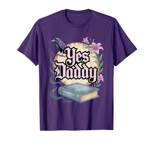 Dark Romance Booktok Yes, Daddy T-Shirt, Herren, Violett, L