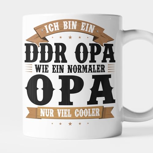 Ossi Tasse DDR Geschenk Ostdeutscher Sachsen Ostdeutschland - ich bin DDR Opa wie ein normaler Opa nur viel cooler Kaffeebecher