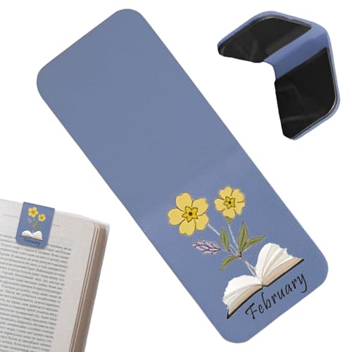 Niedliche Lesezeichen, PU-Leder, Vintage-Blumenmarker, magnetisch, zum Lesen, für Kinder, Männer, Lehrer, Mädchen, Jungen, Liebhaber, Schule, Arbeitsplatz, Studium, Tagebuch, Planer, Notizbuch