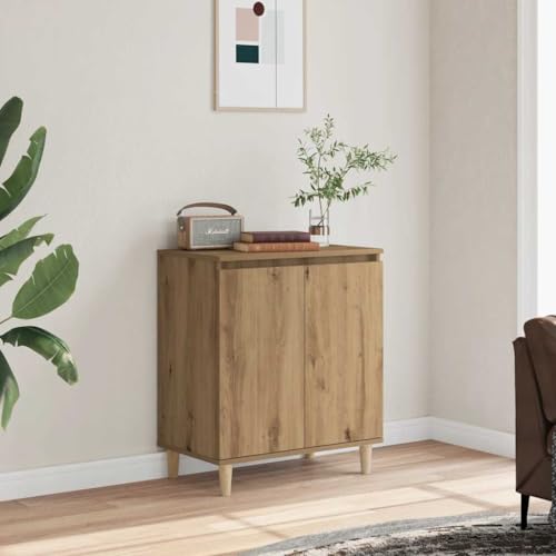 HFXHIJXQ Sideboard Artisan Eiche 60x35x70 cm Holzwerkstoff 60 kg belastbar Modernes Highboard mit 2 Fächern für Küche Flur Wohnzimmer geeignet