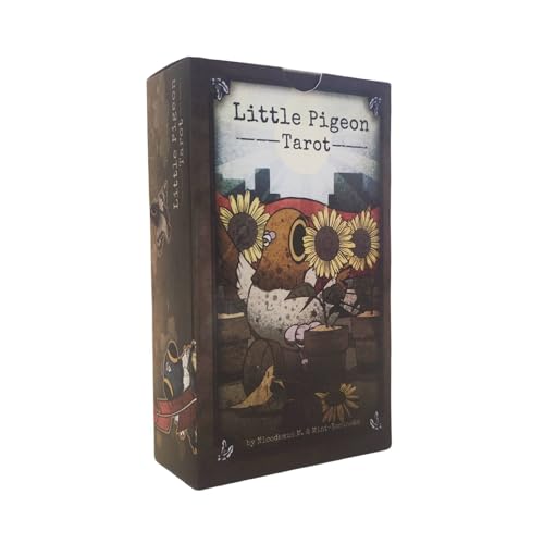 Generisch Kleine Tauben-Tarot, 12 x 7 cm, 78 Stück, niedliche Tier-Tarotkarten mit Ratgeber für Anfänger Little Pigeon Tarot