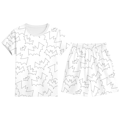 Generisch Halloween Schlafanzug Kinder Kochbuch Junge Männer Shorts, weich, bequem, Nachtwäsche für Jungen und Mädchen, Schlafenszeit, Urlaub, Party Outfit, 2 12 Jahre (Beige, 9 10 Years)