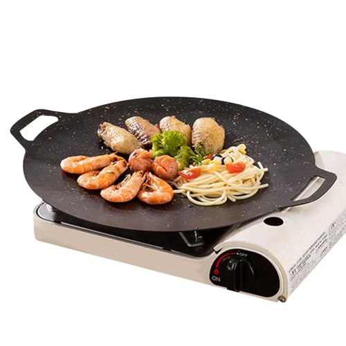 XUQEAYWD Koreanischer Grillpfanne, 28cm Runde Antihaftbeschichtet Bratpfanne, Koreanische BBQ Grill, Non-Stick Pan, Grill Pan, Grillutensilien Für Drinnen Oder Draußen Kochen