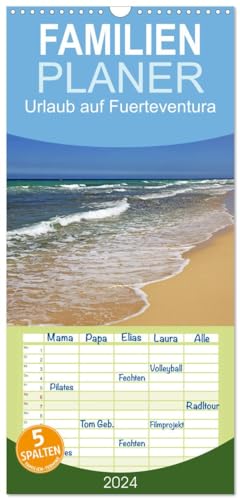 Familienplaner 2025 - Urlaub auf Fuerteventura mit 5 Spalten (Wandkalender, 21 cm x 45 cm), CALVENDO