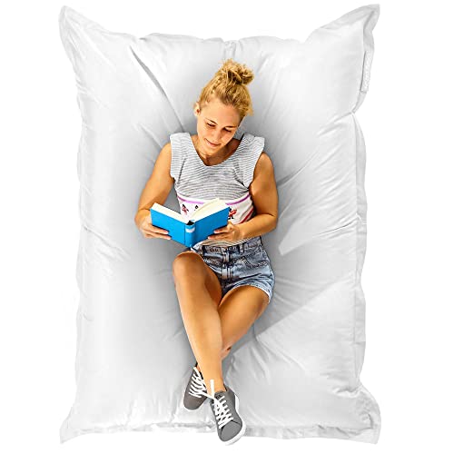 Green Bean Sitzsack XXL 140x180cm 380 Liter Kinder & Erwachsene Bean Bag EPS Perlen Füllung Riesensitzsack Groß Draußen Outdoor Liegekissen Waschbar Wetterfest Lounge Sitzkissen Bodenkissen Türkis