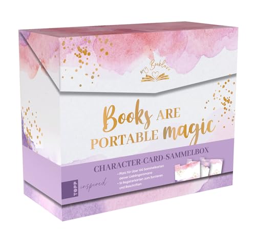 My Booklove - Character Cards Sammelbox: Box mit Magnetverschluss und 10 Registerkarten zum Beschriften. Platz für über 100 Character Cards, Yellow