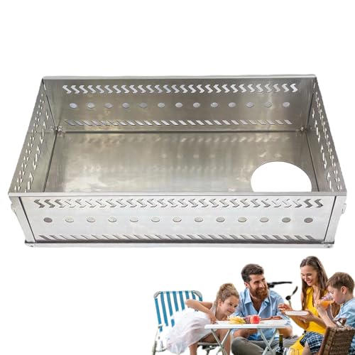 Beheizter Steinkorb für den Außenbereich | Großer Edelstahl Saunaofen Steinhalter | Ofenzubehör Outdoor Holz Saunakorb für Grill