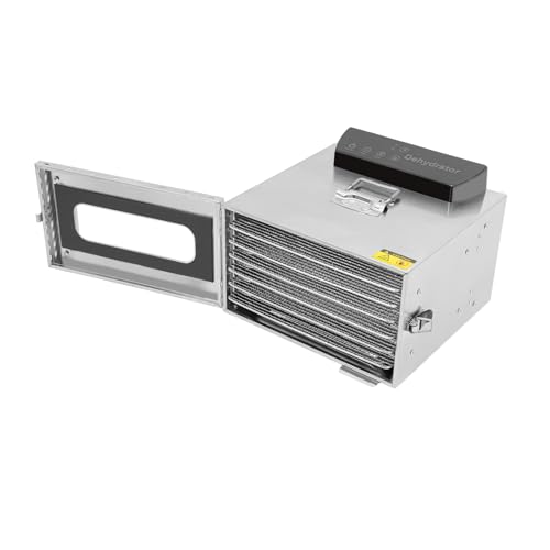 LT-28 Elektrischer Lebensmitteltrockner mit 6 Stufen, Silber, 30-85 °C