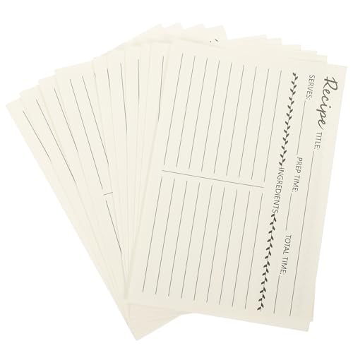 SAFIGLE 10 Stück Haushalts Rezeptkarten aus Kraftpapier Kompakte Küchen Notizkarten mit Glatter Oberfläche für Tägliche Essensnotizen und Rezeptaufzeichnung