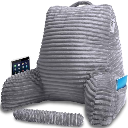 Homie Rückenkissen, Lesekissen/Stützkissen mit Füllung aus Zerkleinertem Memory Foam- Ideal als Rückenstütze Beim Lesen oder für Videospiele