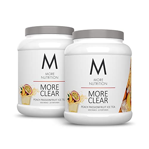 MORE NUTRITION More Clear, Peach Passionfruit Ice Tea, 2 x 600 g, Clear Whey