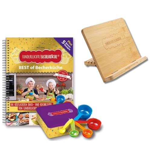 Kinderleichte Becherküche: BEST of Becherküche (Band 9): Backbuch, Kochbuch inkl. 5-teiliges Messbecher-Set, Kekdsdose + BUCHSTÄNDER, kinderleicht Backen und Kochen mit Kindern