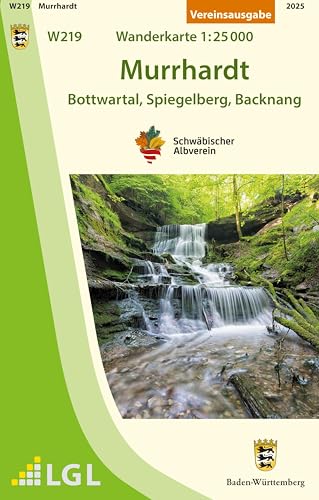 W219 Murrhardt - Bottwartal, Spiegelberg, Backnang: Wanderkarte 1:25.000 (Karte des Schwäbischen Albvereins)