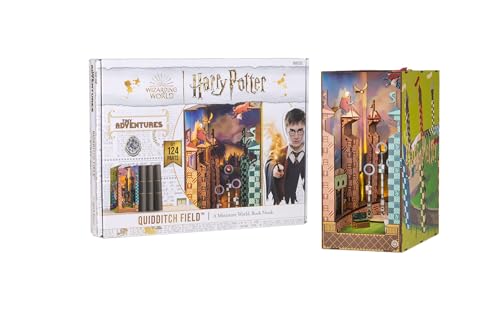 Revell Modellbausatz Tiny Adventures I Quidditch Field Harry Potter I 3D Miniaturhaus I Book Nook Holz Buchstütze I Geburtsagsgeschenk für Fans I Buchstütze Harry Potter